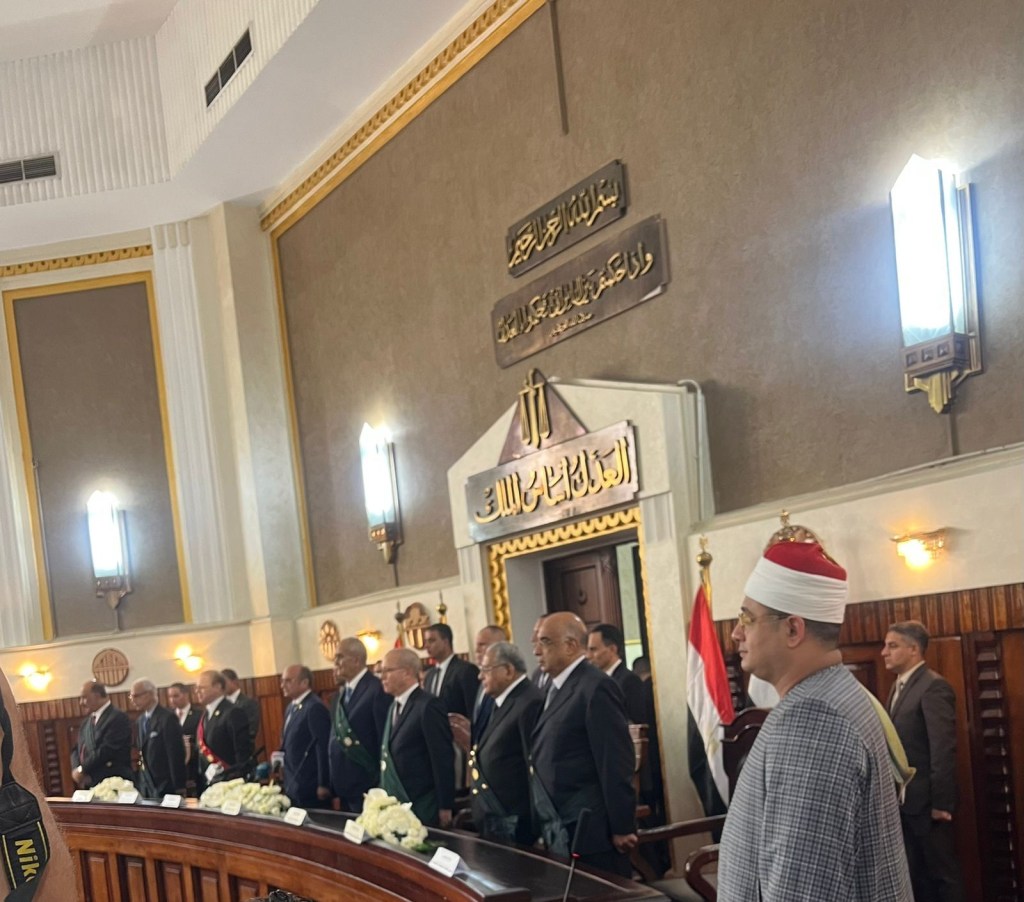 القارئ محمود الشحات أنور يفتتح حفل أداء اليمين القانونية للقاضيات الجدد