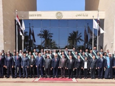 بصوت يلامس الأرواح .. الشيخ محمود الشحات أنور يفتتح مراسم حفل أعضاء قضايا الدولة&nbsp;الجدد